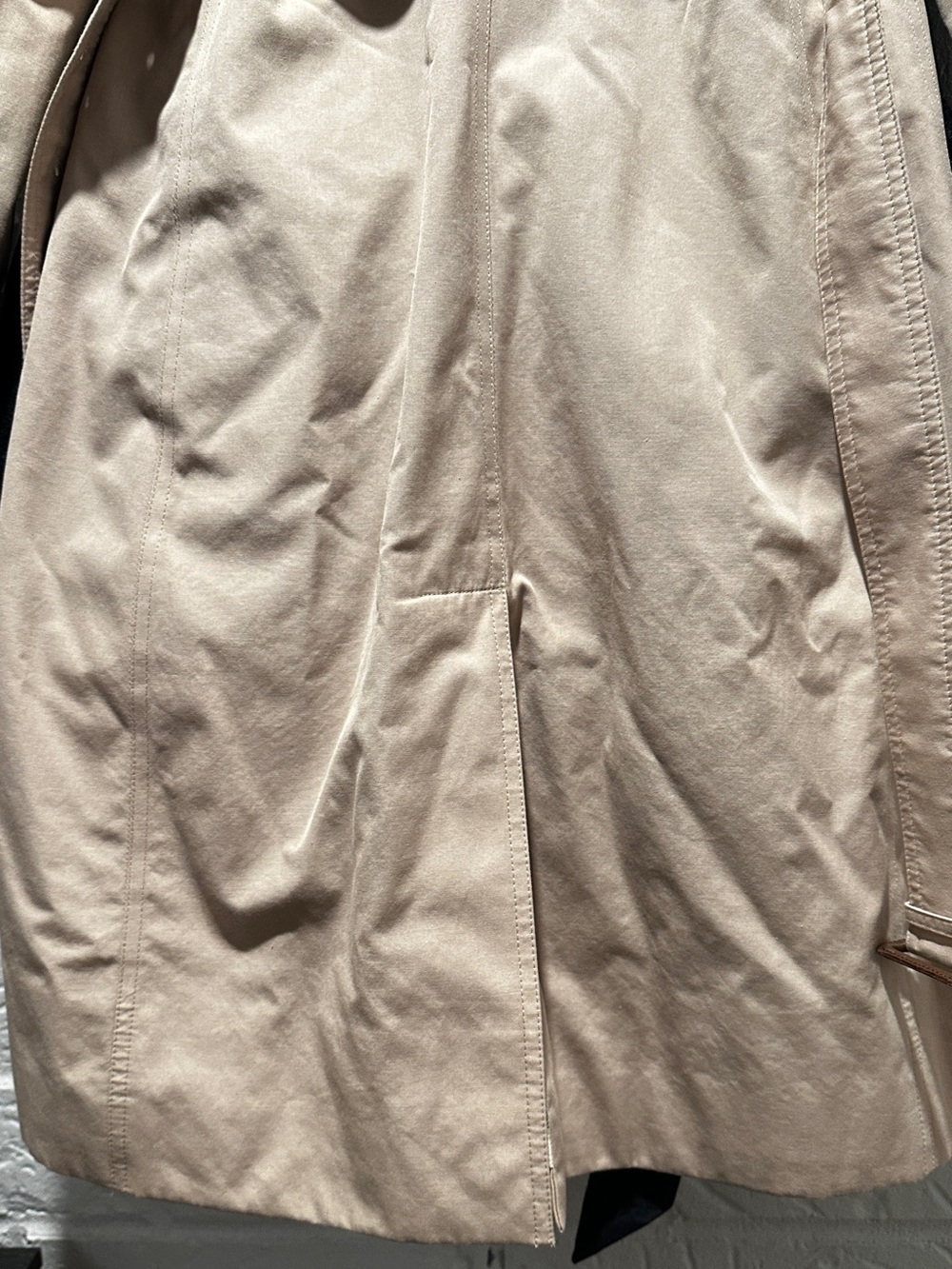 Burberry Kensington Classic Beige Cotton Blend Trench Coat Size 2 - Picture 7 of 16